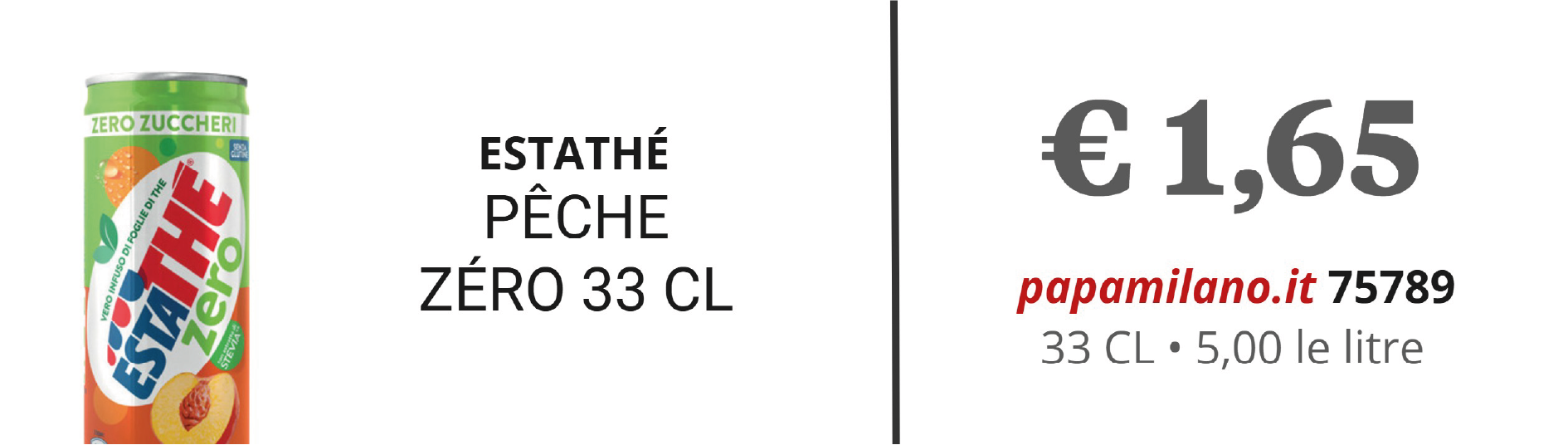 ESTATHÉ PÊCHE ZÉRO 33 CL